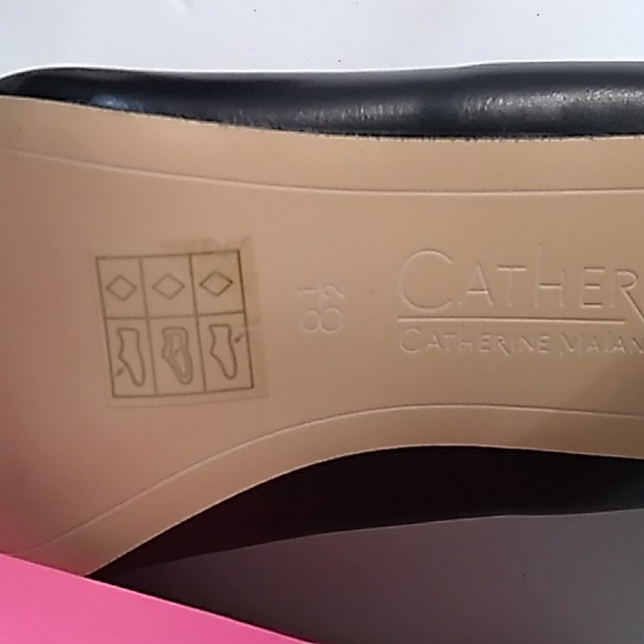 Catherine Malandrino black vegan leather pump heel shoes size 8.5 NEW - Picture 11 of 12